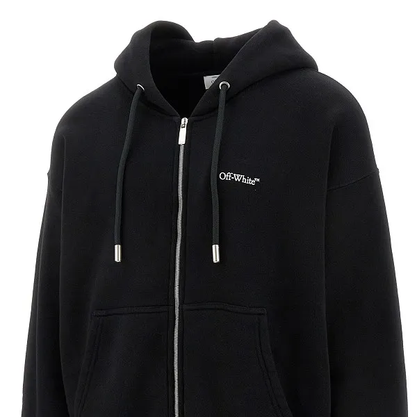Off-White Logo Embroidered Zip-Up Jacket