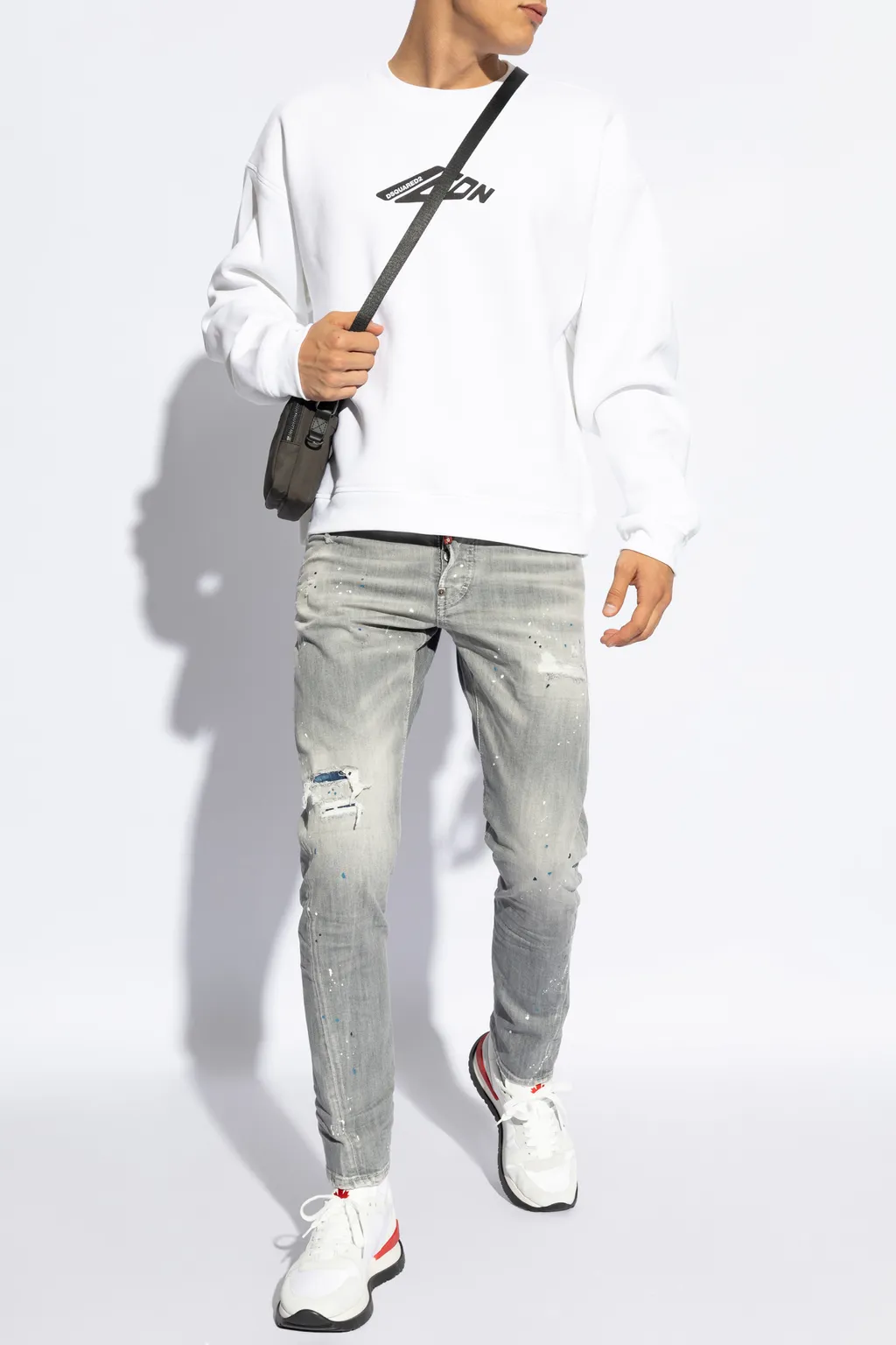 Dsquared2 Logo Printed Crewneck Sweatshirt