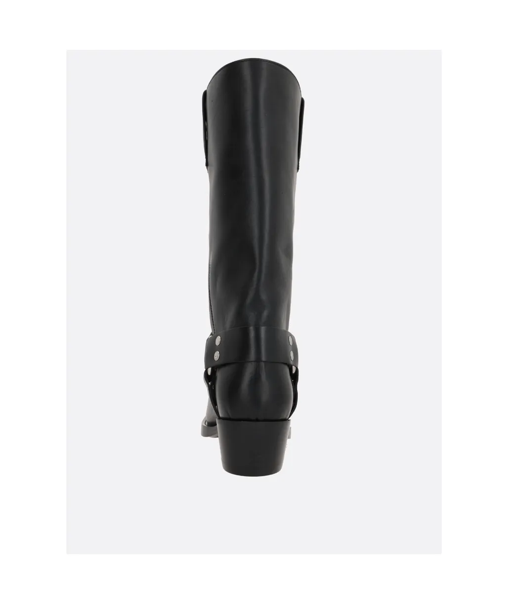 Paris Texas Square Toe Studded Ankle Boots
