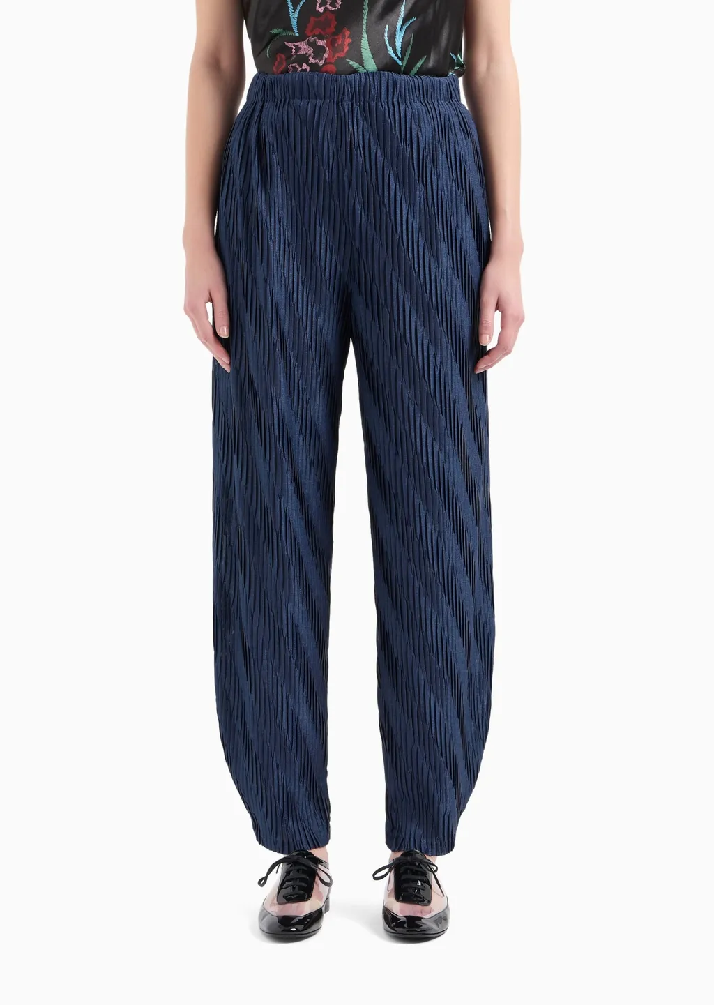 Giorgio Armani Asv Pleated Jersey Trousers