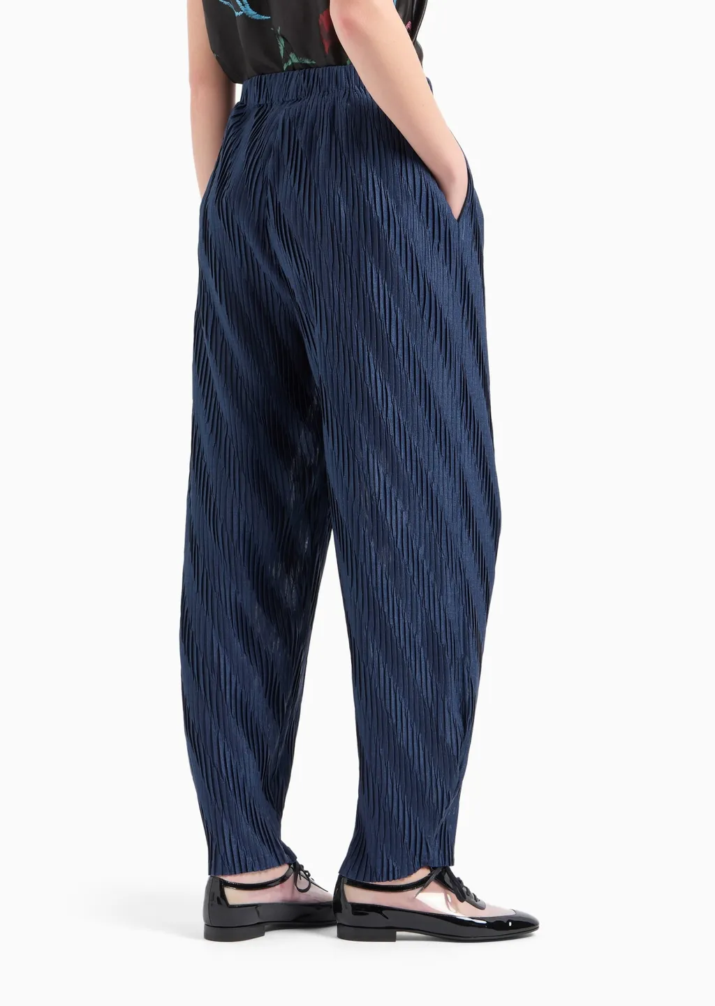Giorgio Armani Asv Pleated Jersey Trousers