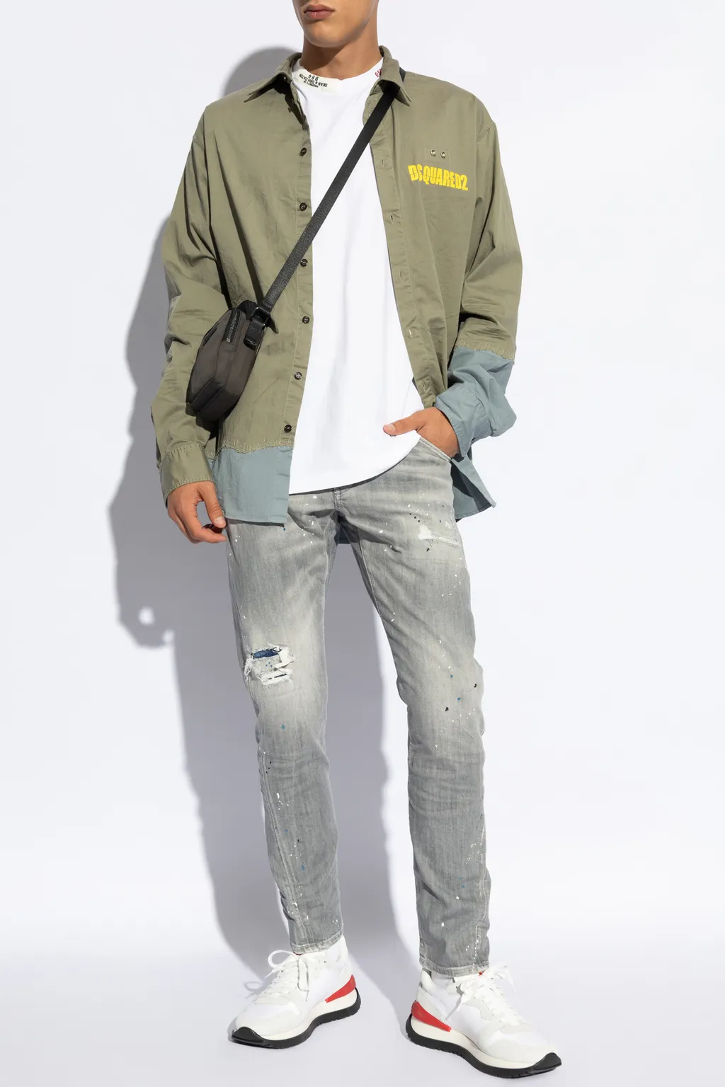 Dsquared2 Logo Printed Long Sleeved Shirt
