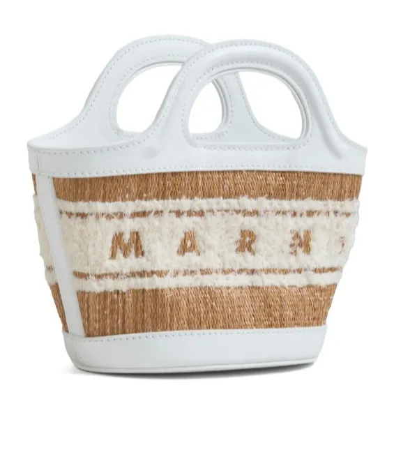 Marni Logo Tufted Micro Tote Bag