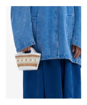 Marni Logo Tufted Micro Tote Bag