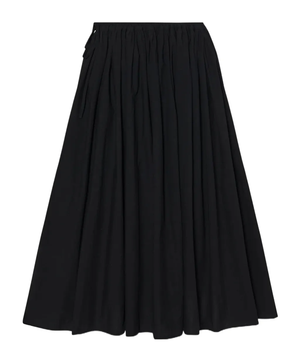 Drawstring Pleated Skirt