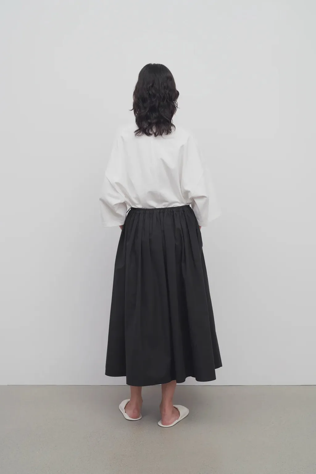 Drawstring Pleated Skirt