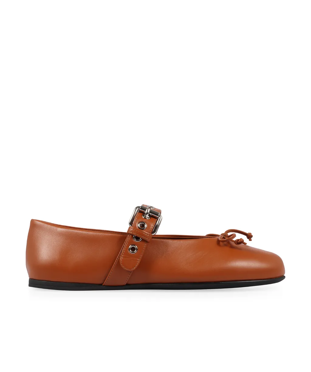 Miu Miu Bow-Detailed Ballerina Shoes