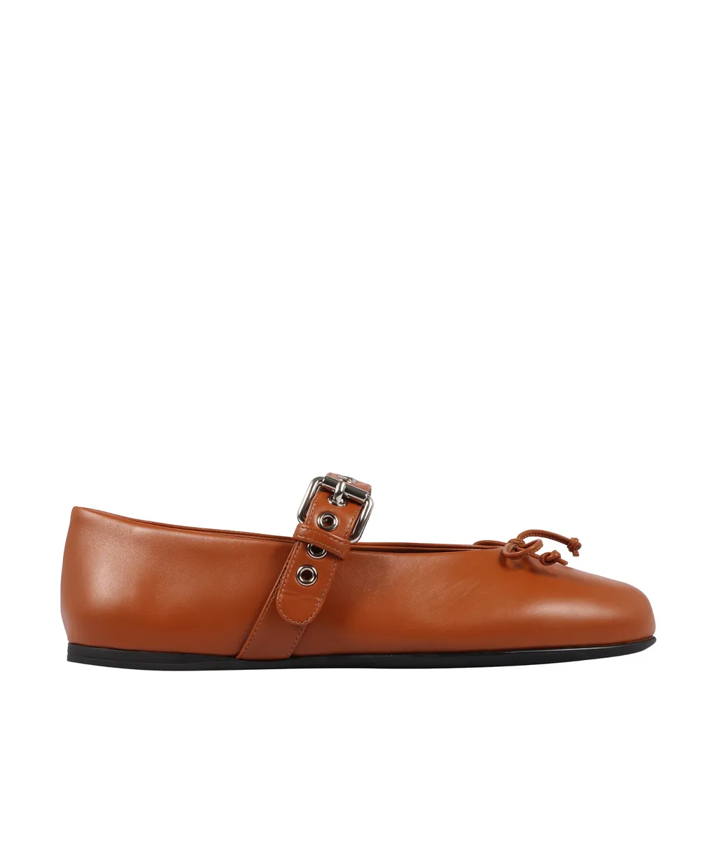 Miu Miu Bow-Detailed Ballerina Shoes