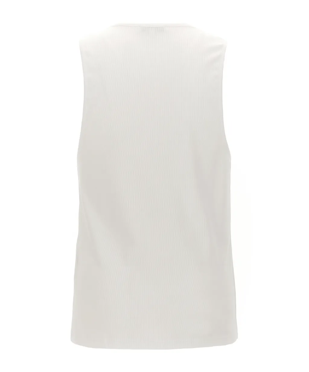 Jw Anderson Anchor Logo-Embroidered Ribbed Tank Top