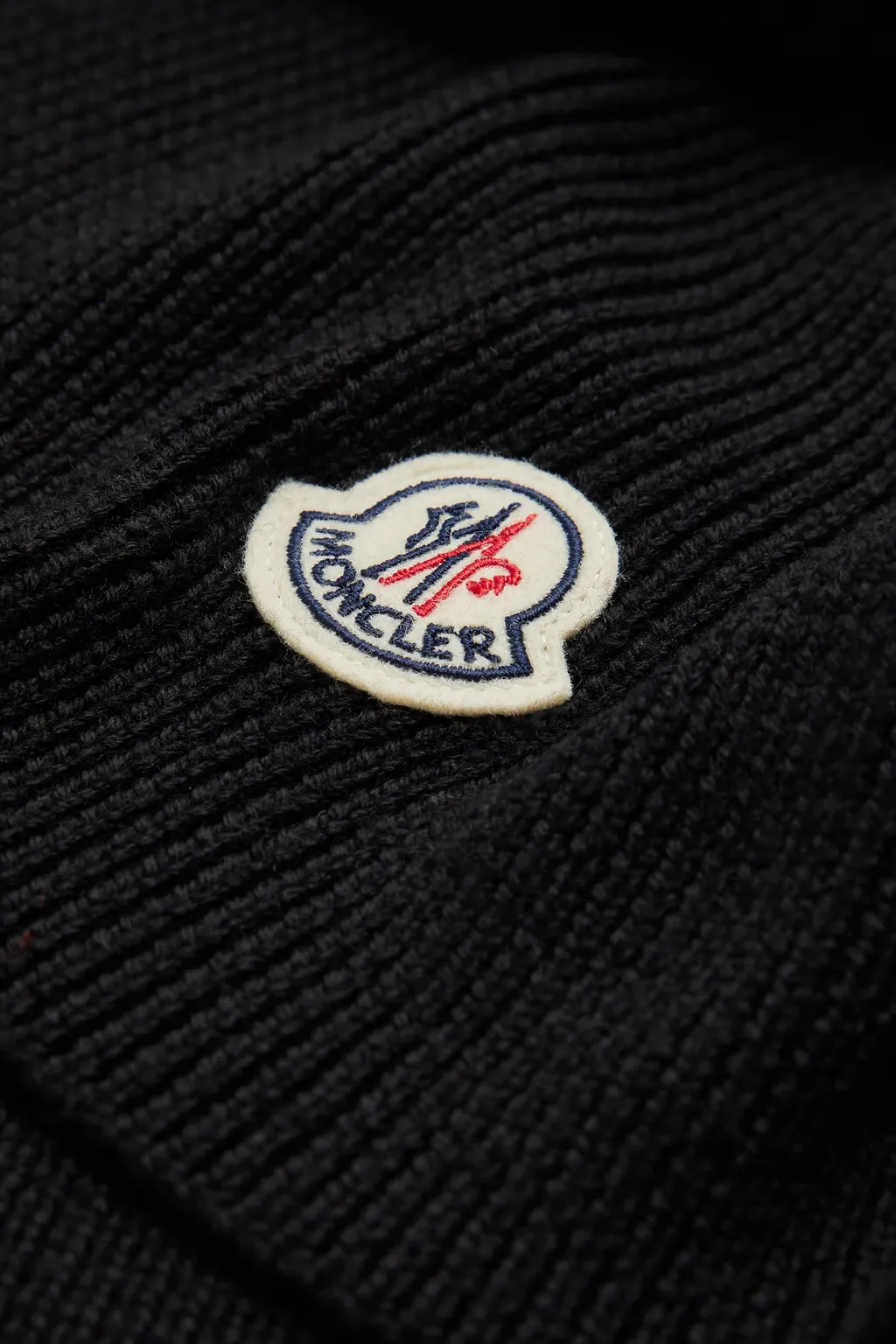 Moncler Logo Patch Knit Scarf