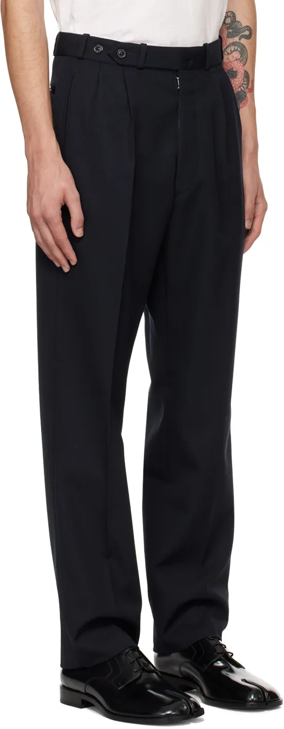 Maison Margiela Pleat Detailed Cropped Trousers
