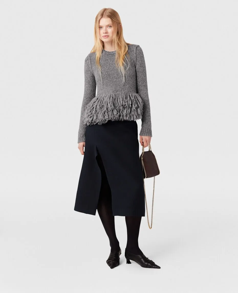 Stella Mccartney Flared Side-Slit Midi Skirt