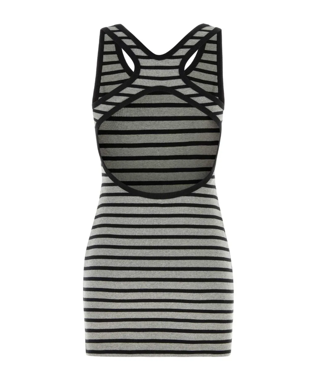 Miu Miu Striped Sleeveless Dress