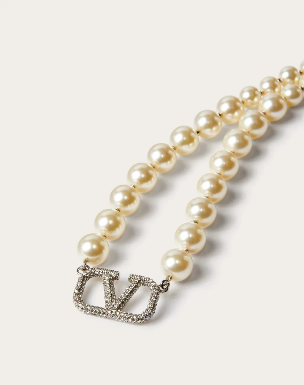 Valentino Vlogo Signature Embellished Necklace