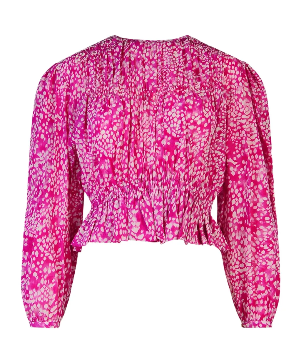 Isabel Marant Gelina Printed Sleeved Blouse