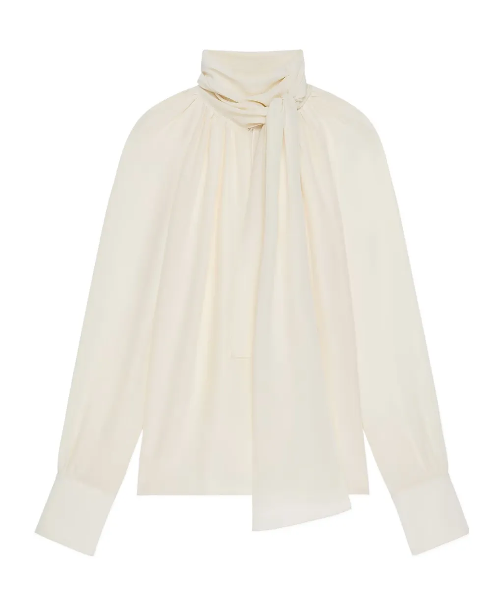 Givenchy 4G Motif Tie Neck Blouse