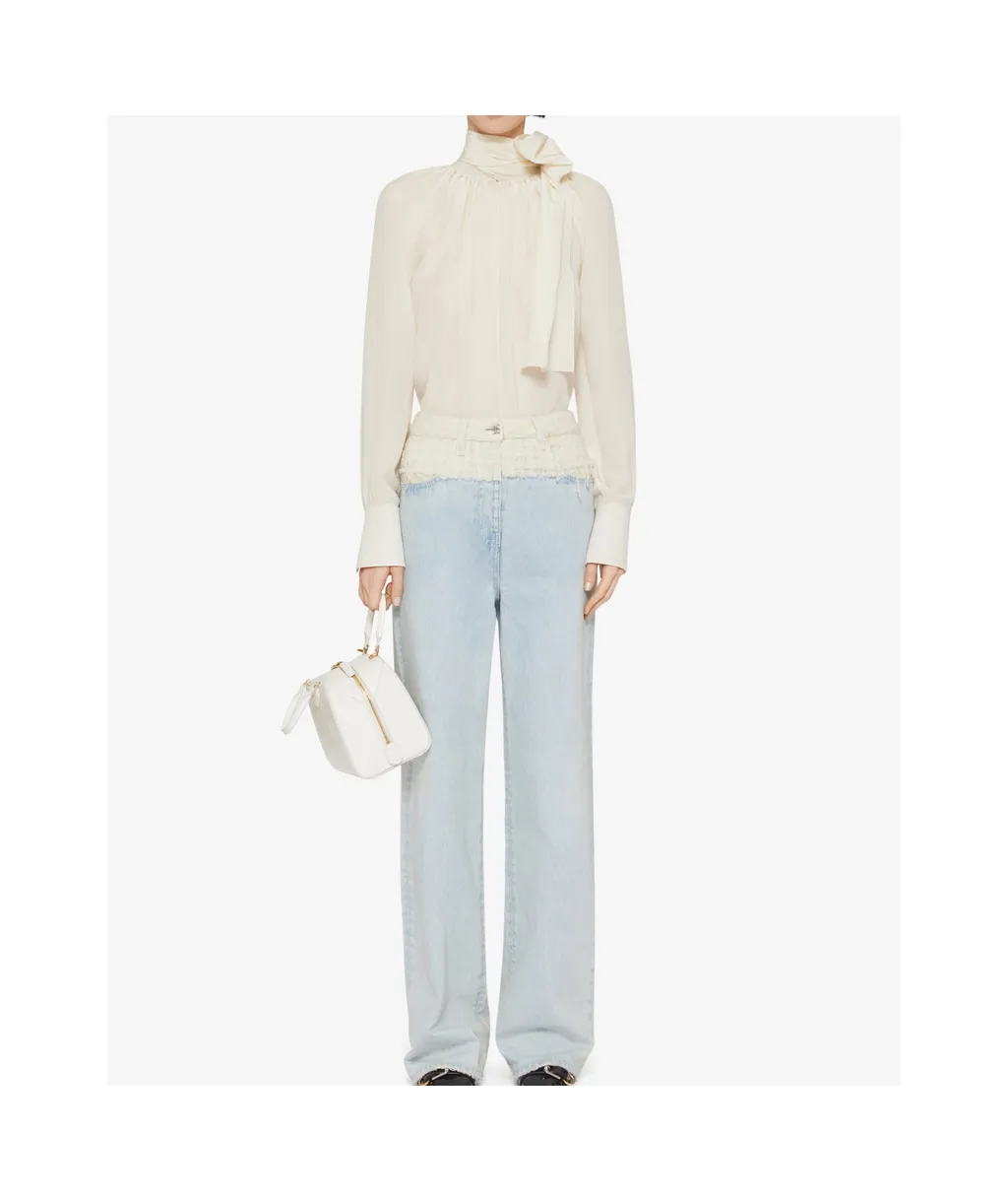 Givenchy 4G Motif Tie Neck Blouse