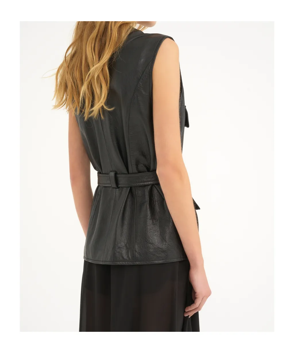 Chloé Belted Sleeveless Jacket