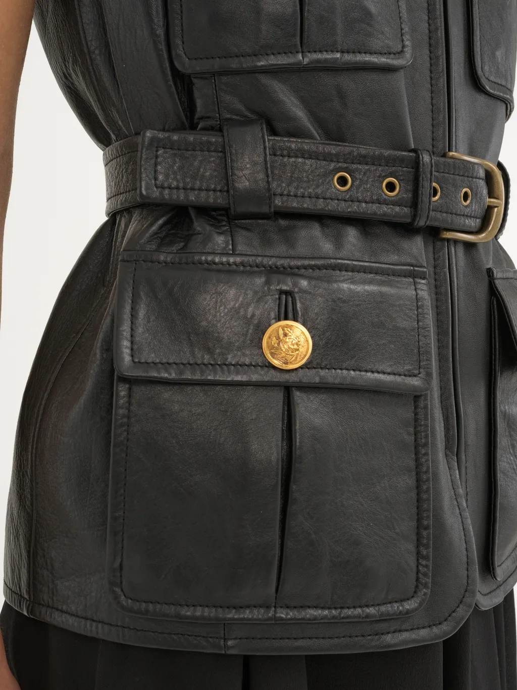 Chloé Belted Sleeveless Jacket