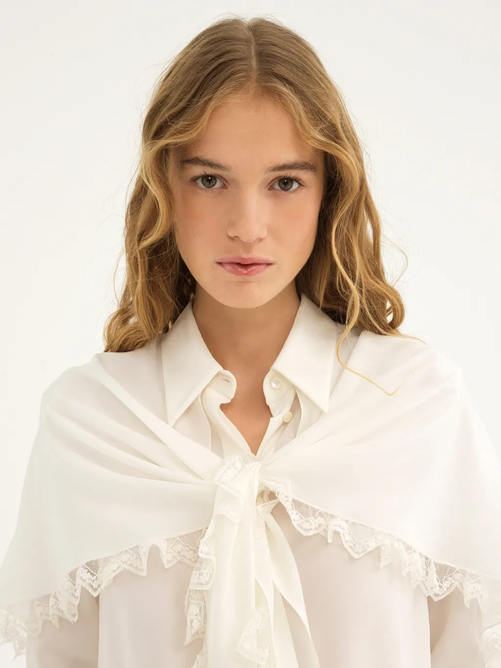 Chloé Knotted Heritage Cape Blouse