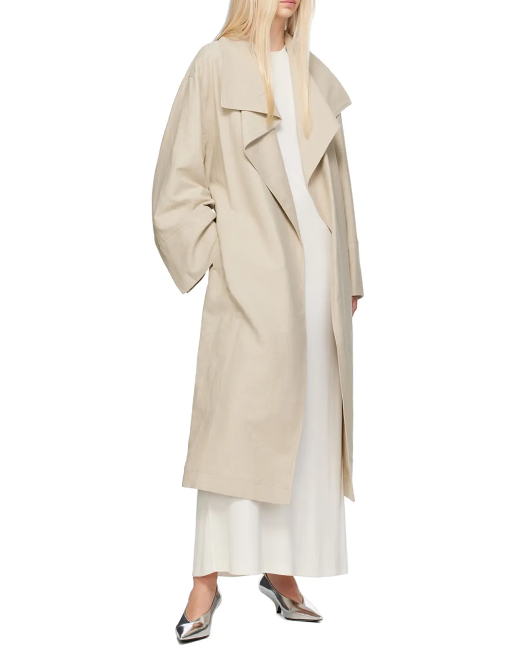 Signature Linen-Blend Midi Coat