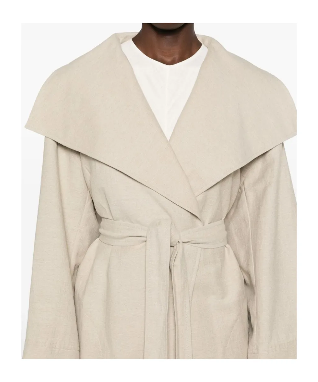 Signature Linen-Blend Midi Coat