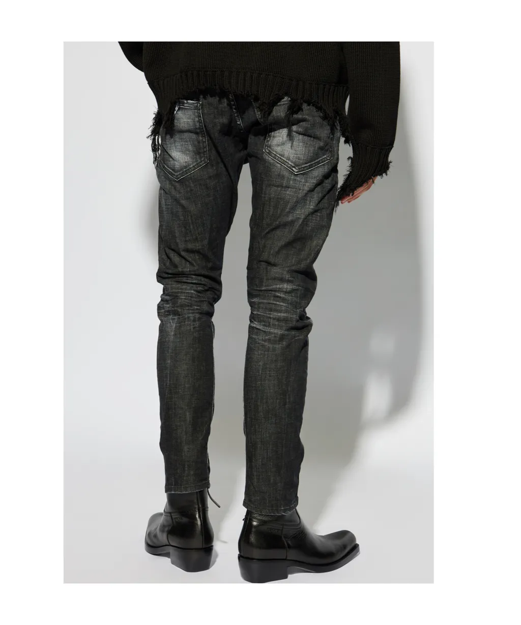 Dsquared2 Low-Rise Distressed Slim-Fit Jeans