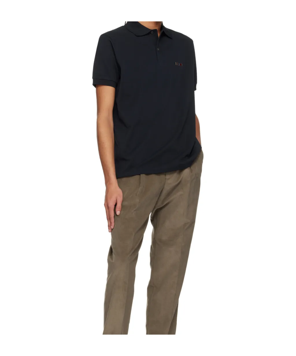 Stripe-Detailing Cotton Polo Shirt