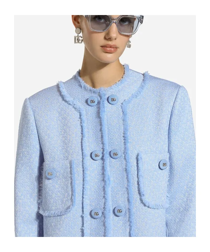Single-Breasted Boucl Coat