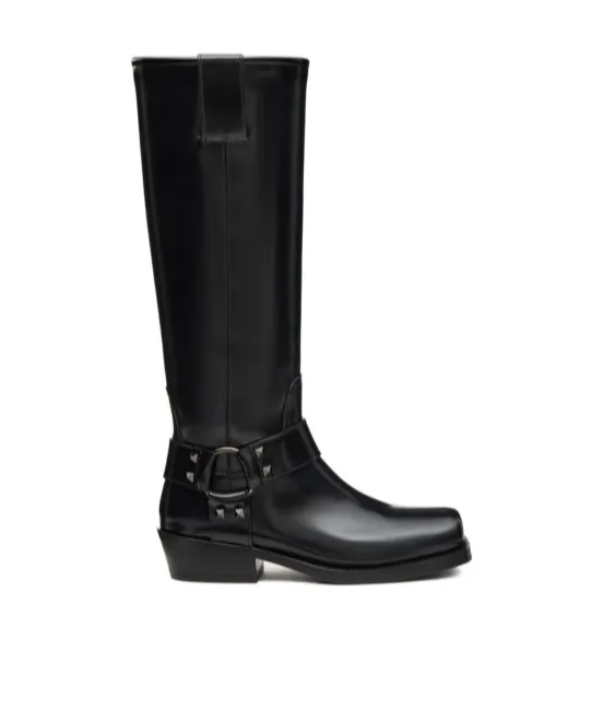 Valentino	Garavani Rockstud Ankle Strap Boots