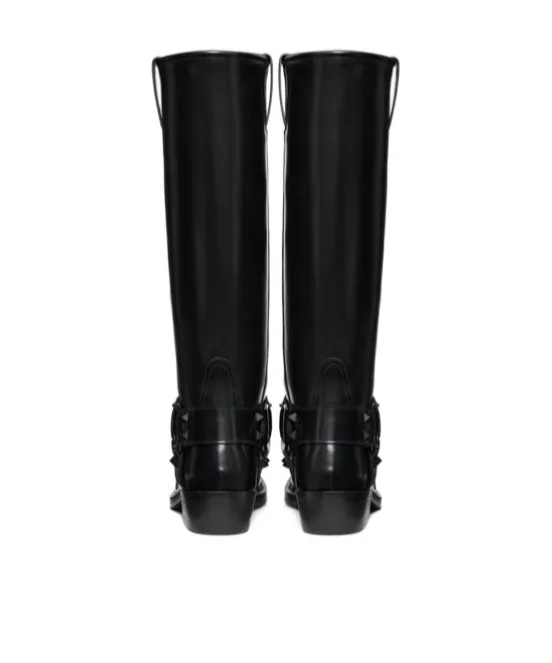 Valentino	Garavani Rockstud Ankle Strap Boots