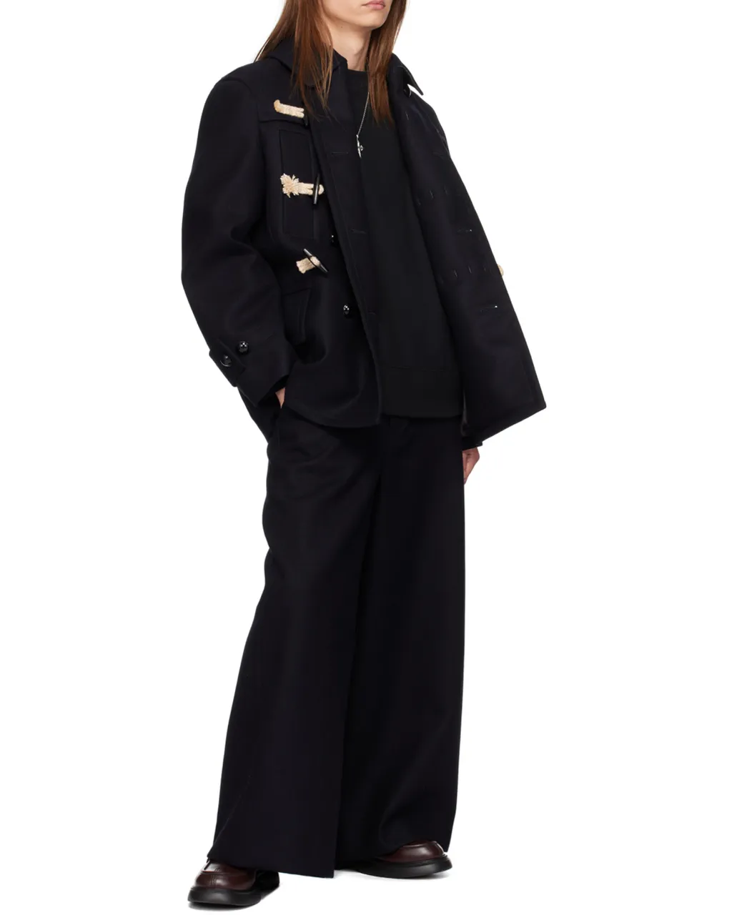 Sacai Long-Sleeved Panelled Crewneck Sweatshirt