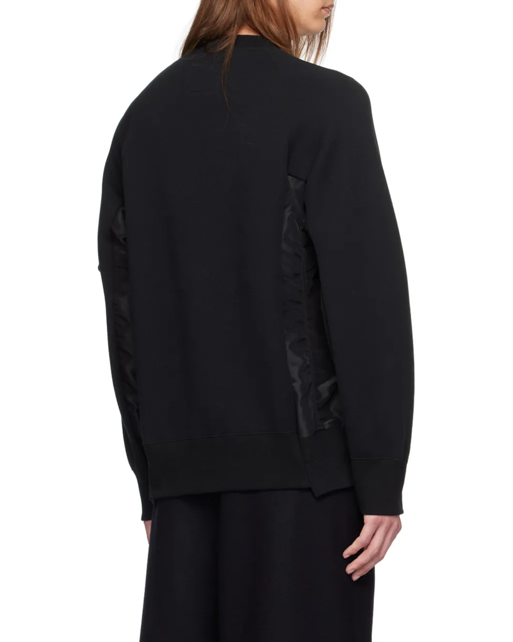Sacai Long-Sleeved Panelled Crewneck Sweatshirt