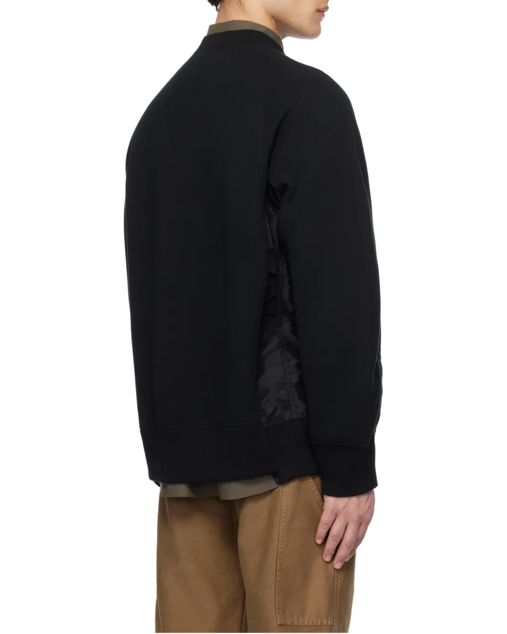 Sacai Long-Sleeved Panelled Crewneck Sweatshirt