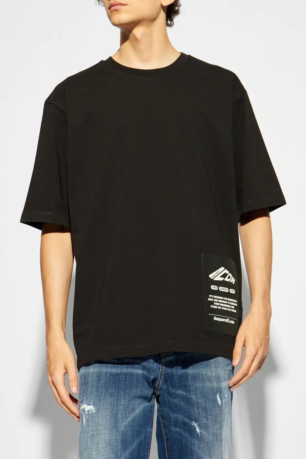 Dsquared2 Logo Patch Crewneck T-Shirt