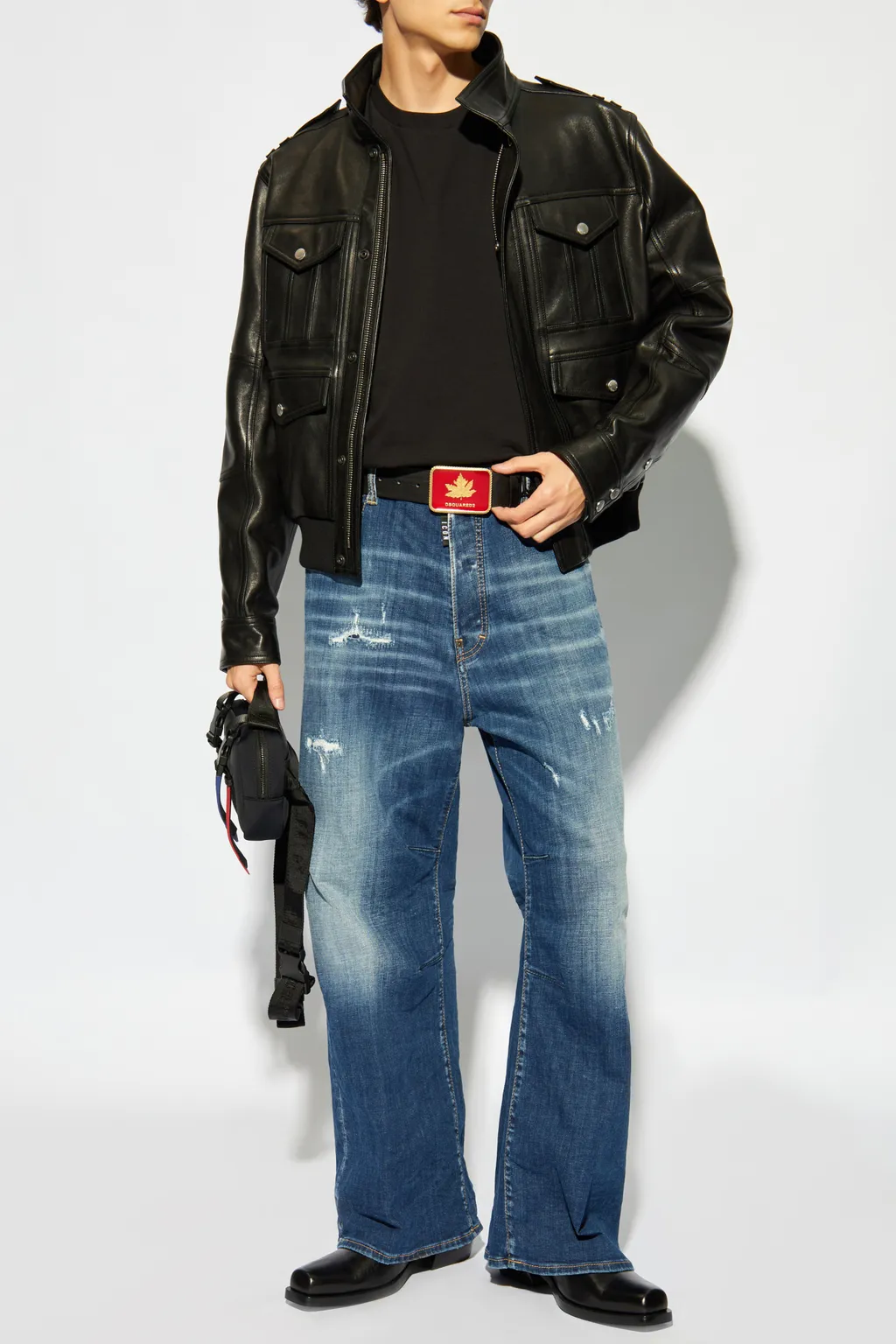 Dsquared2 Logo Patch Crewneck T-Shirt