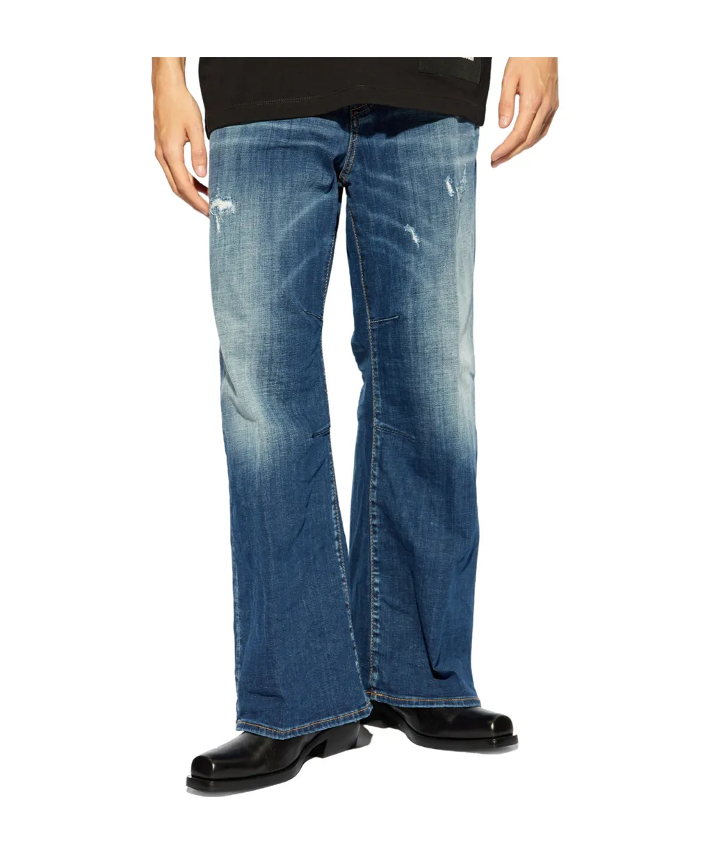 Dsquared2 Distressed Straight-Leg Jeans