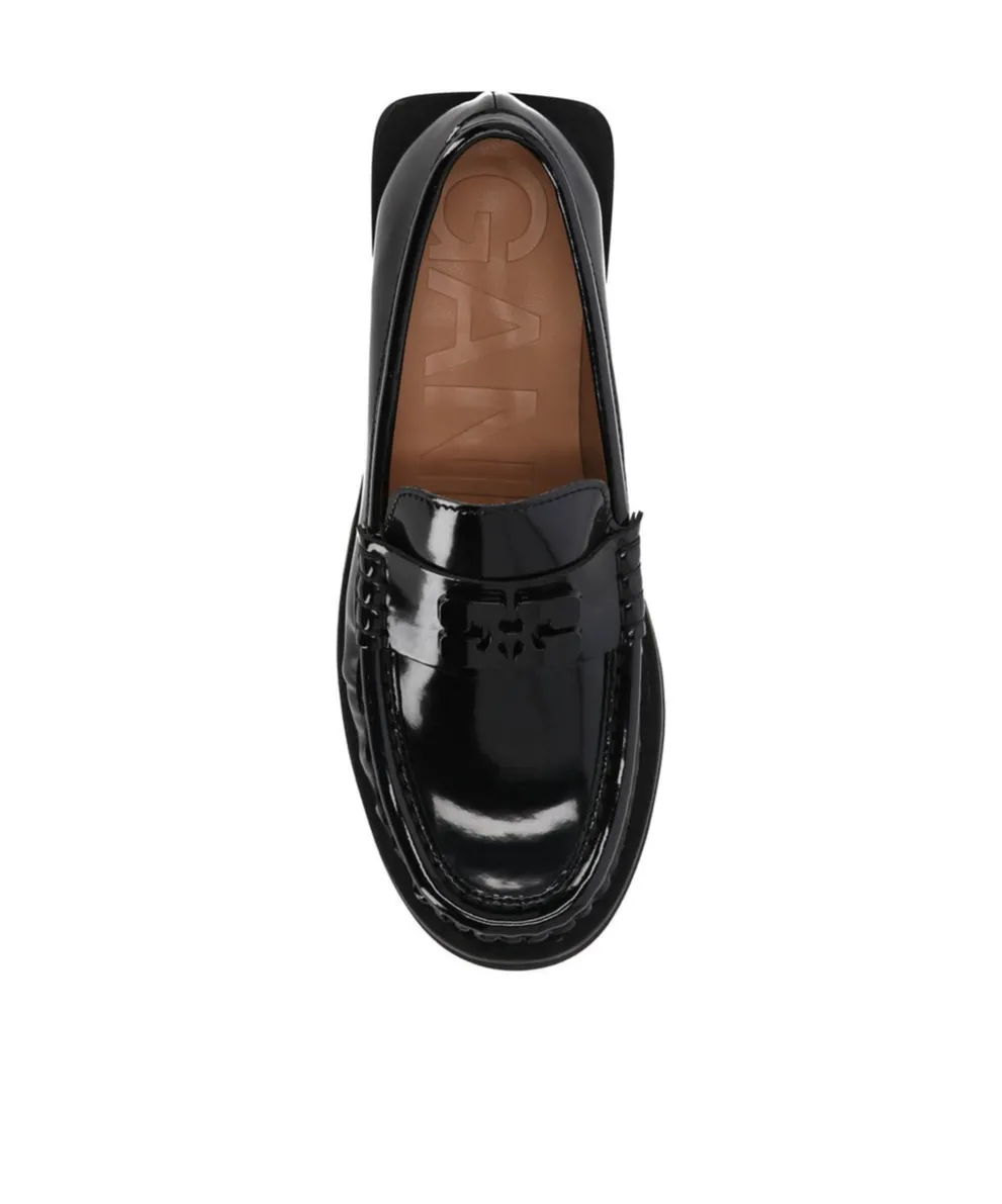 Ganni Butterfly Logo Loafers