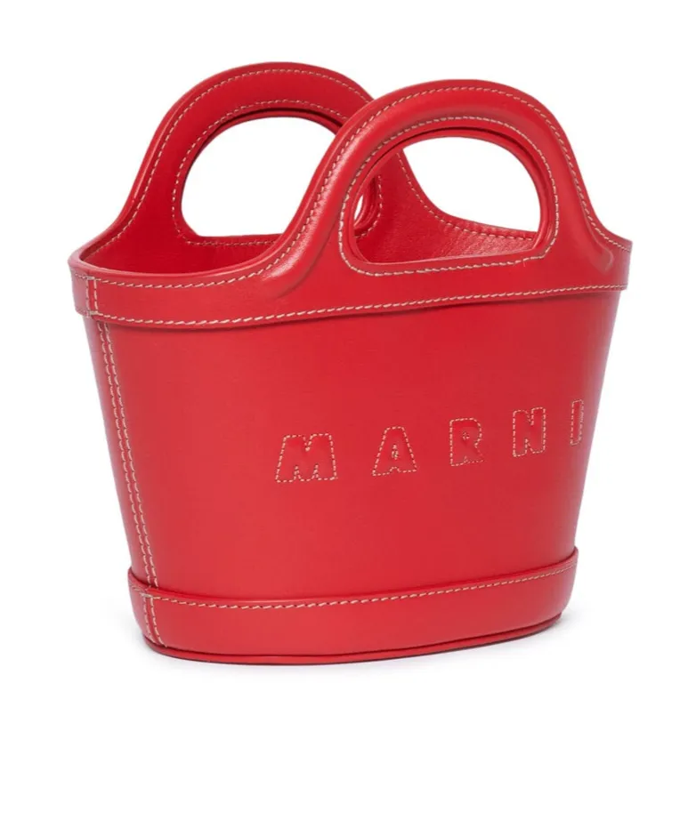 Marni Kids Tropicallia Logo-Embroidered Open-Top Bucket Bag