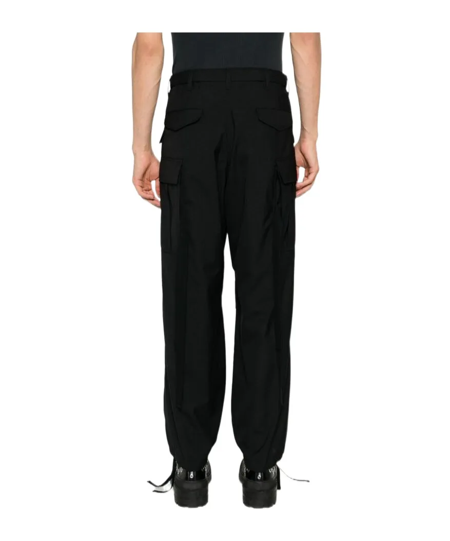 Sacai Suiting Drawstring Ankle Cargo Trousers