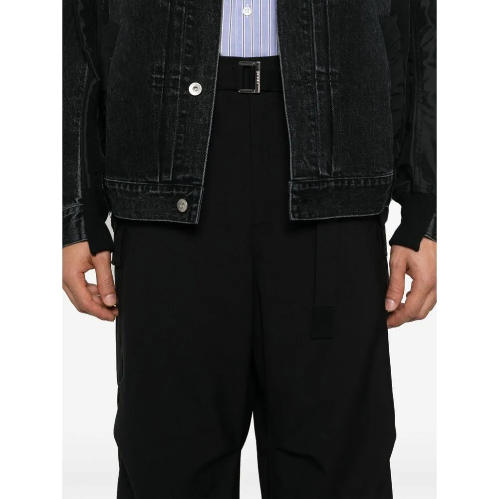 Sacai Suiting Drawstring Ankle Cargo Trousers