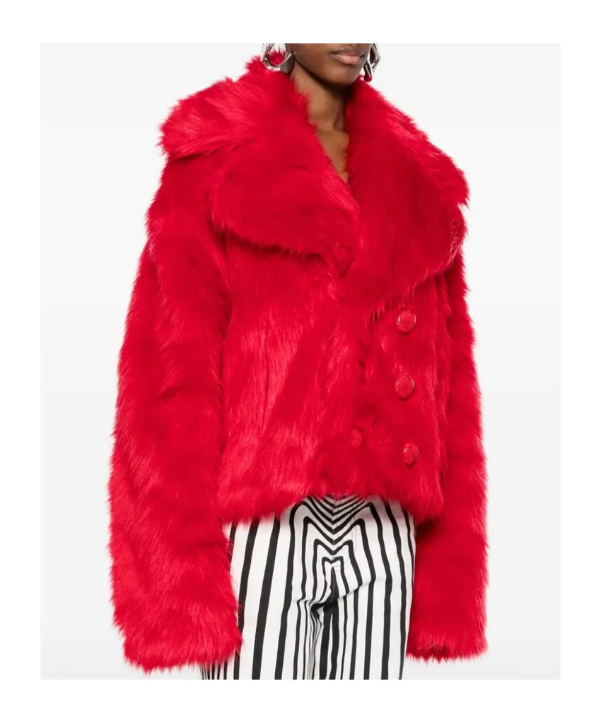 Dsquared2 Faux-Fur Double-Breasted Jacket