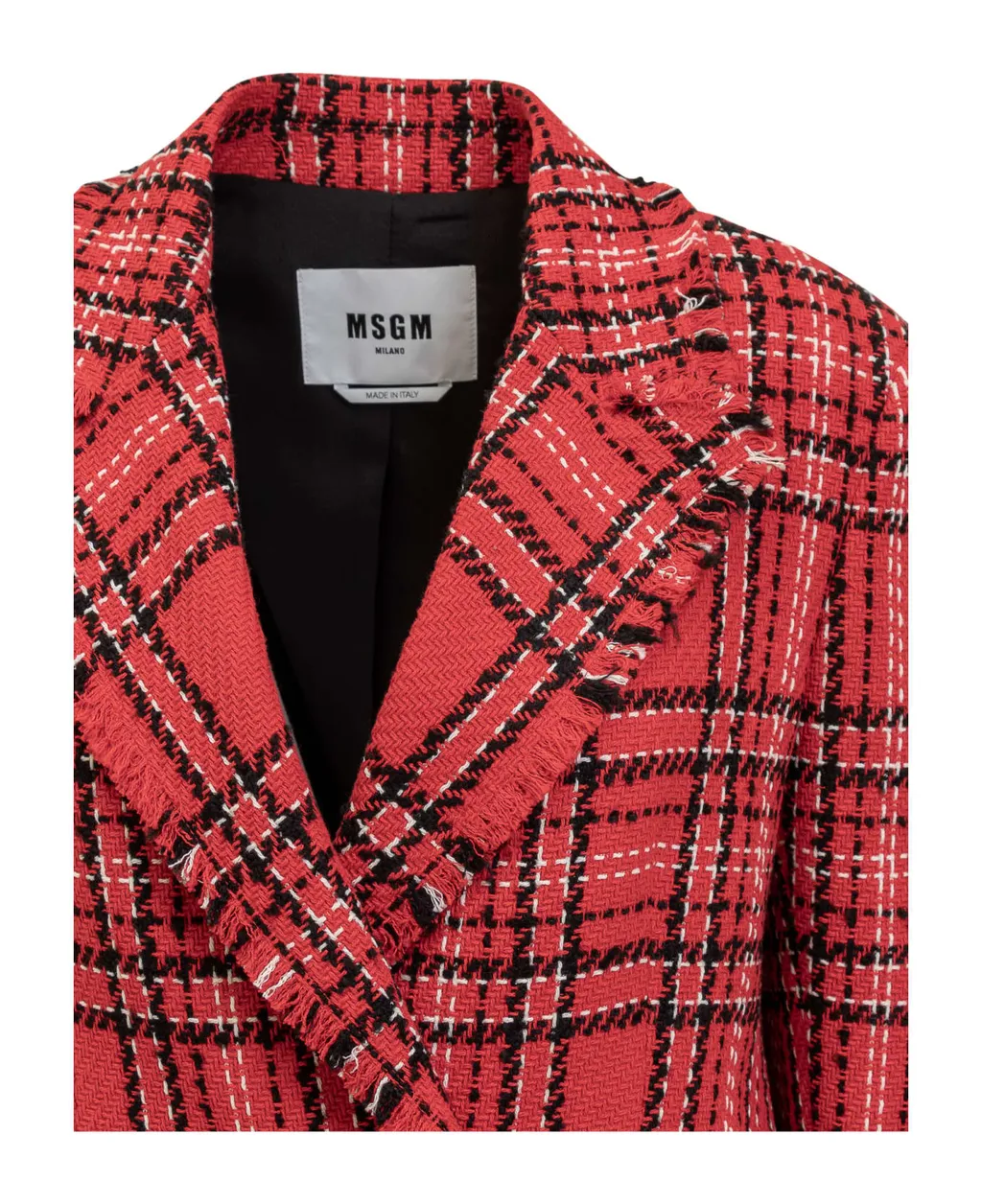 Msgm Double-Breasted Checked Blazer