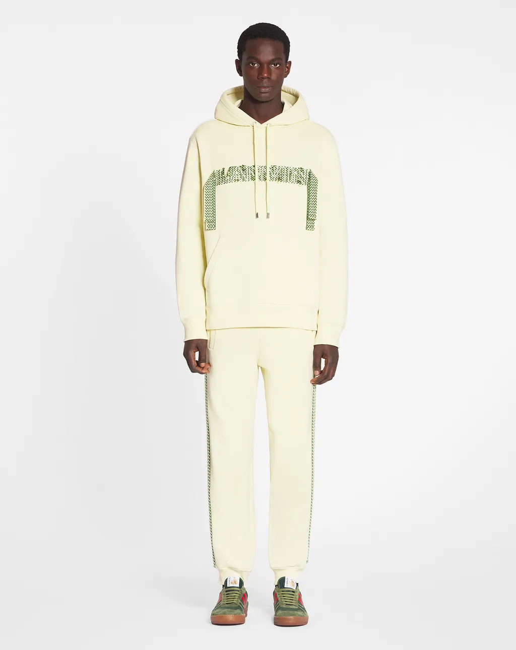 Lanvin Logo-Embroidered Lace-Detailed Drawstring Hoodie