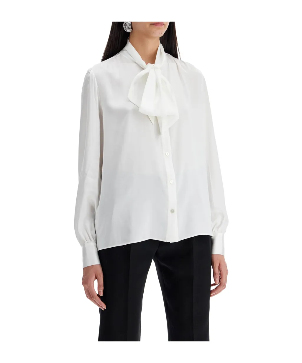 Alessandra Rich Long-Sleeved Lace-Up Blouse