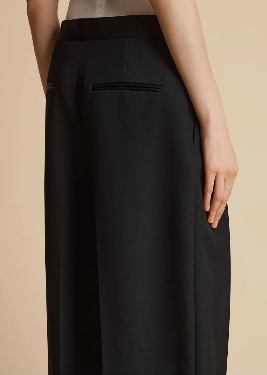 Khaite Marine Low-Rise Wide-Leg Pants