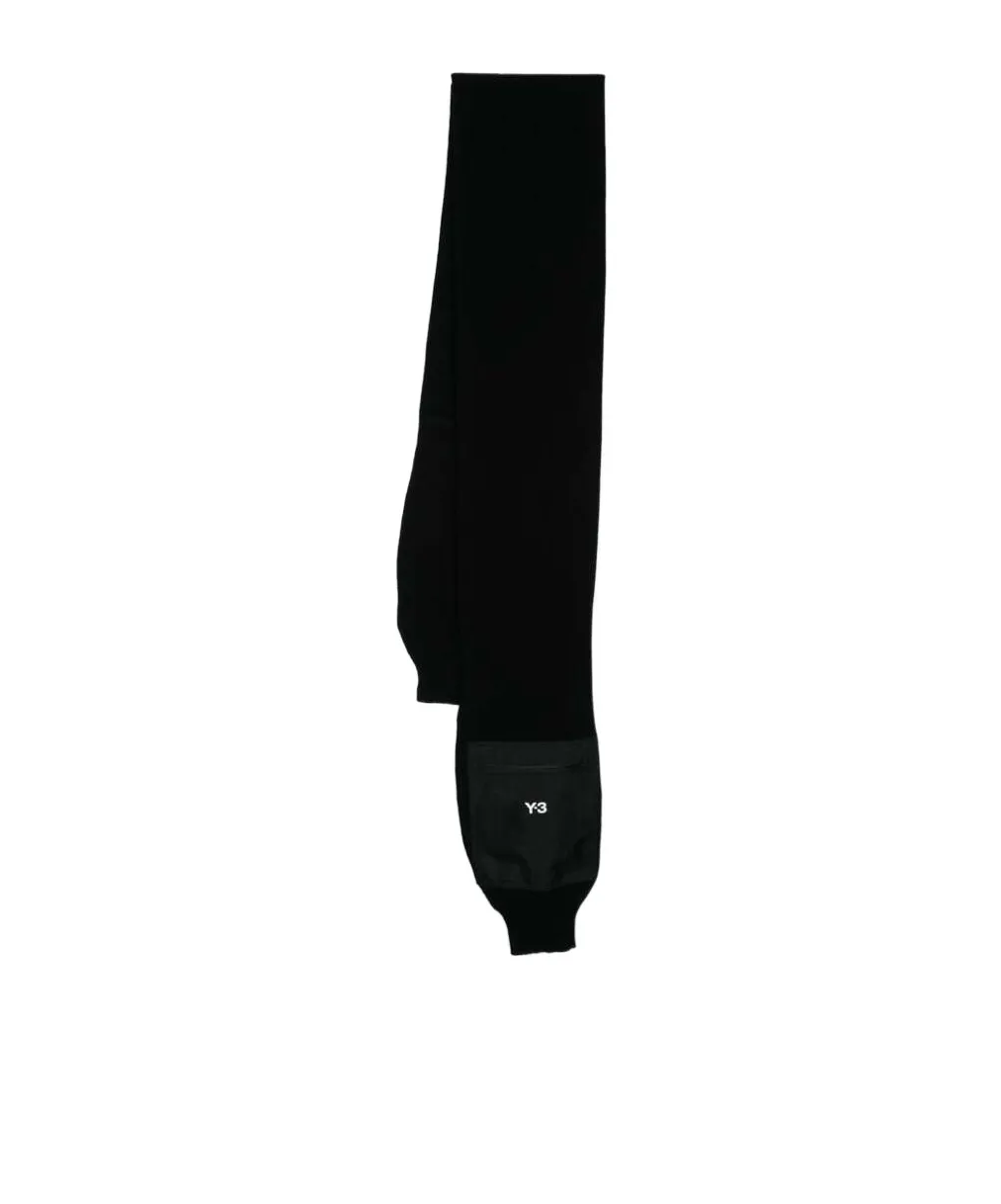 Y-3 Logo Printed Sleeved Scarf