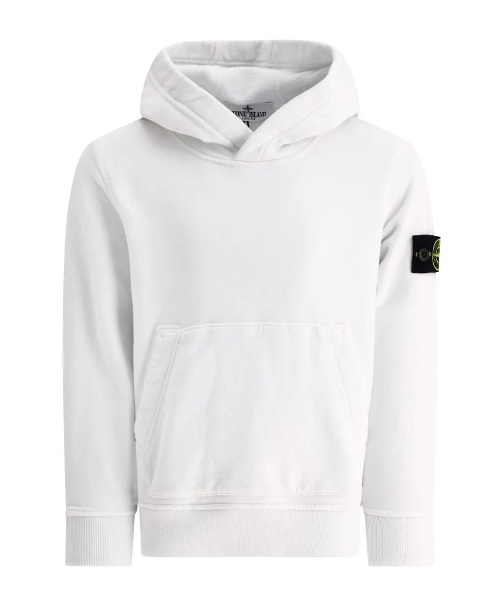 Stone Island Junior Compass-Badge Long-Sleeved Hoodie