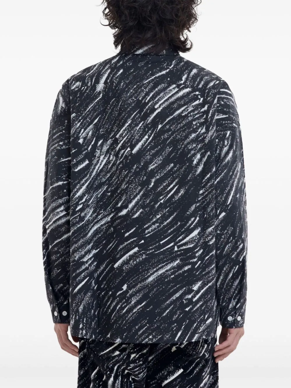 Marni All-Over Printed Curved Hem Shirt