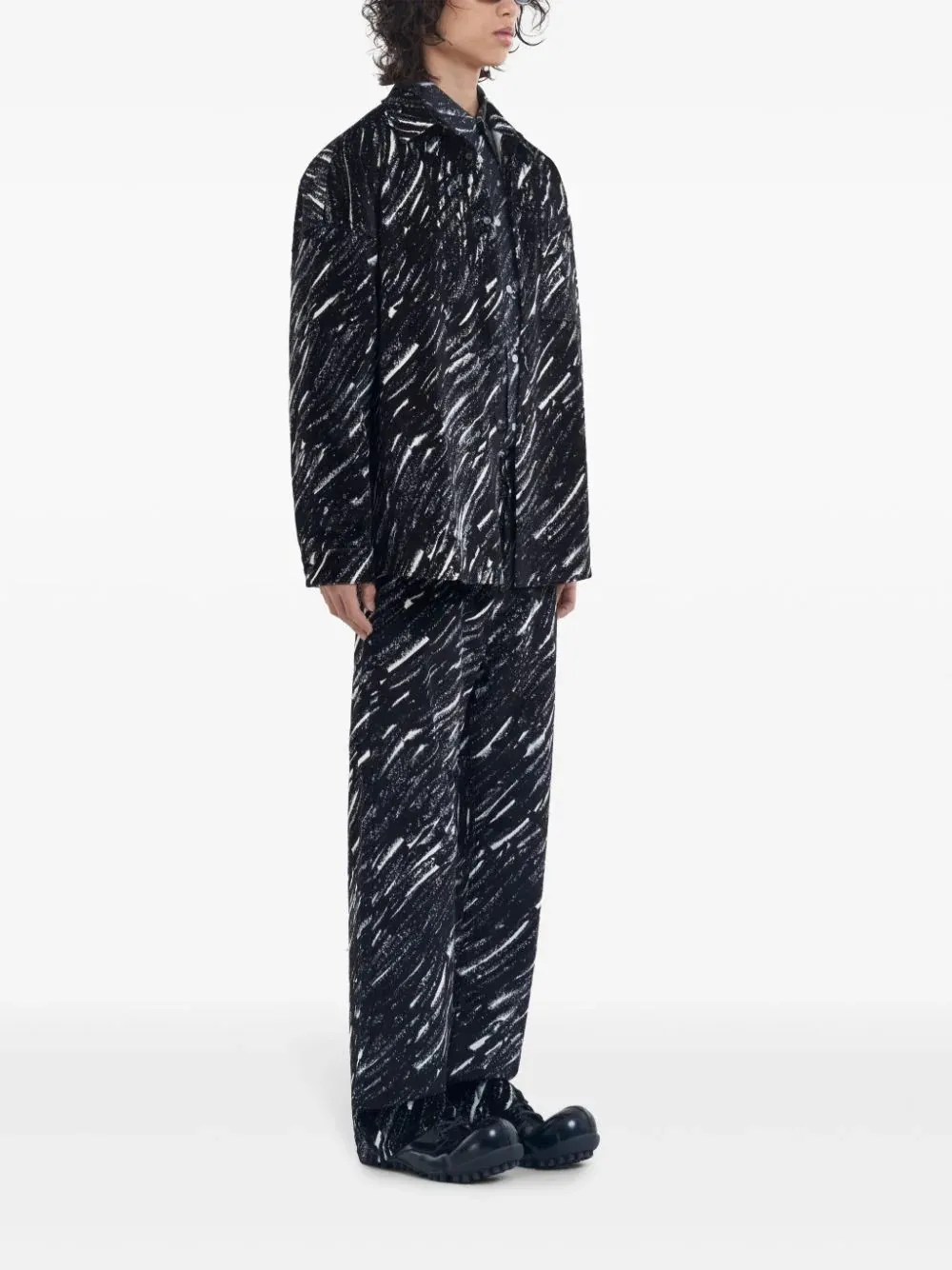 Marni All-Over Printed Curved Hem Shirt